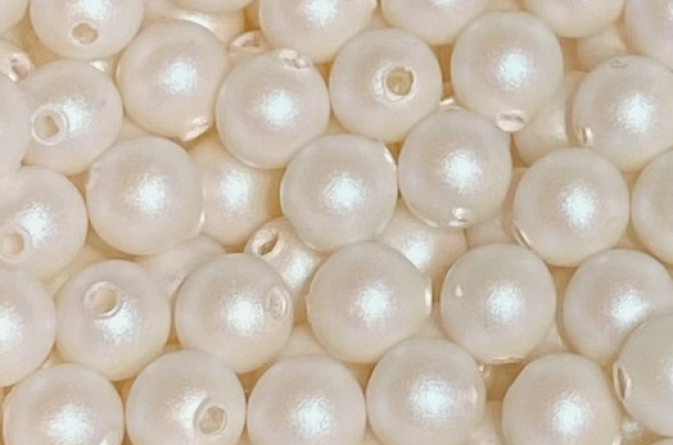 Pearlescent White 969 6mm $27_15pcs Stock 15pack